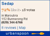 Sedap on Urbanspoon