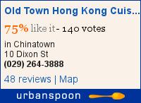 Old Town Hong Kong Cuisine on Urbanspoon