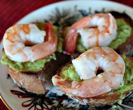 shrimp with avocado butter