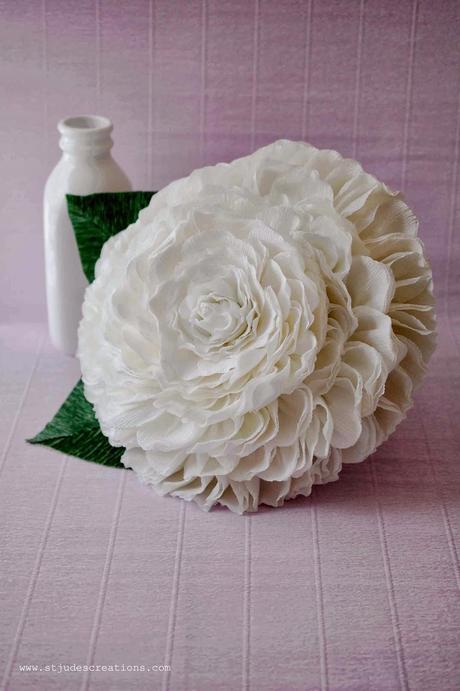 glamelia bouquet for a canadian bride! crepe paper flower wedding