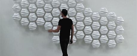Hexi responsive wall by Thibaut
