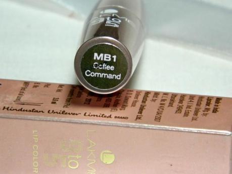 Lakme 9 to 5 Lip Color Coffee Command Review