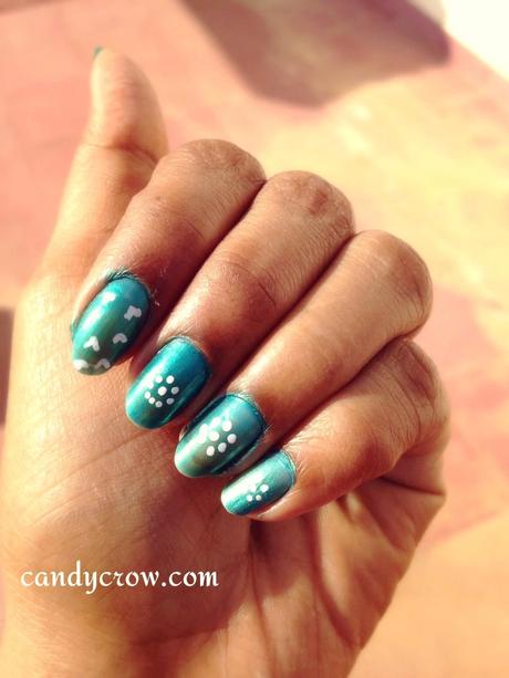 Easy Nail Art With Toothpick | Blue Color Nail Art