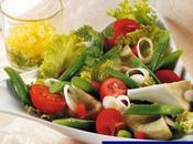 Fresh Salad with Vegetables Vinaigrette Boiled Eggs