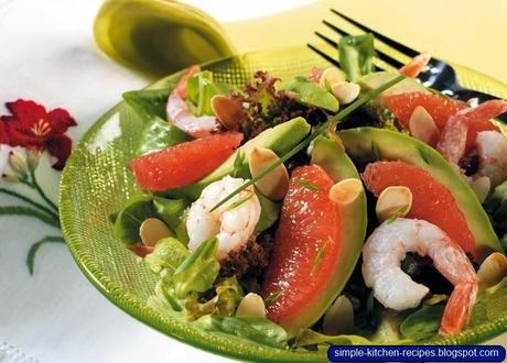 Shrimp, Avocado, and Grapefruit Salad Recipe