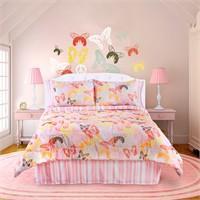 Full Butterflies Are Free Pink Reversible Comforter Set