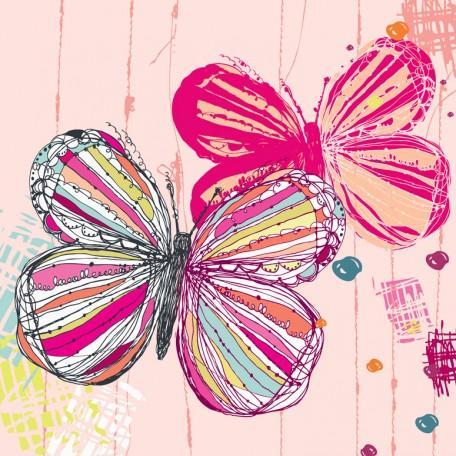 Oopsy daisy Textured Butterflies Poster Decals by  Rachael Taylor  18x18