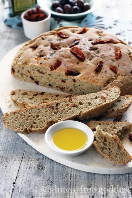 Gluten-Free Sun-Dried Tomato Focaccia Bread - quick and easy desserts