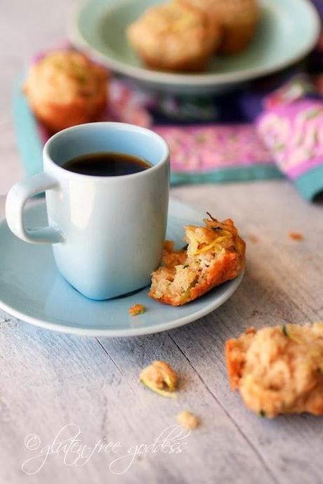 Just sweet enough, gluten-free zucchini mini-muffins with espresso.