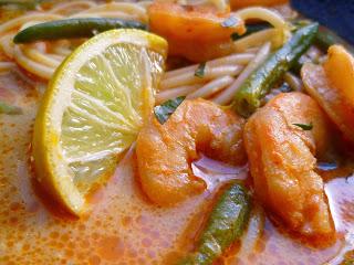 in memory of my father: seafood laksa lemak (malaysian spicy coconut noodle soup)