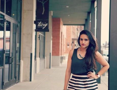 GAP Tank, Banana Republic Skirt, Tommy Hilfiger Flats, Crazy & Co. Necklace, Tanvii.com