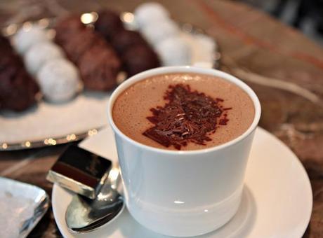 Serving hot chocolate during or after ceremony