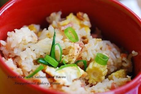 Fried Rice with Salmon and Bacon