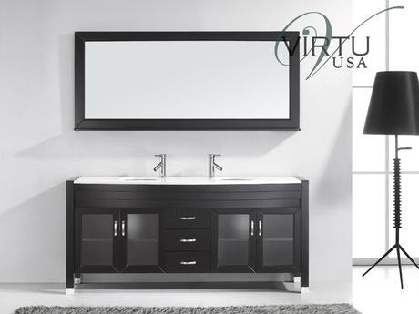 Virtu USA um-3073-s-es Ava 71 Double Sink Bathroom Vanity