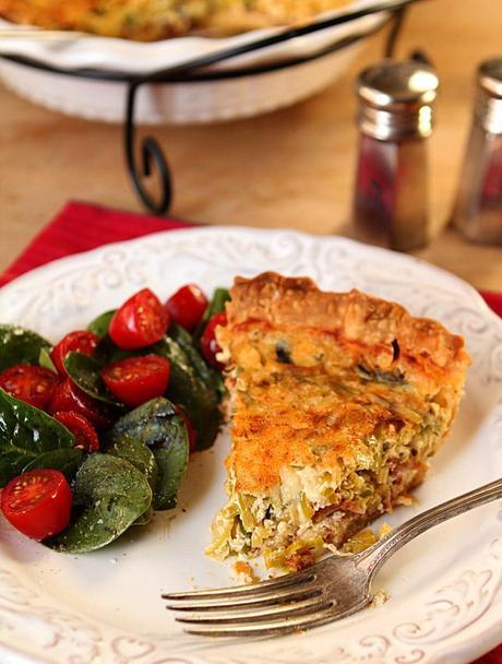 Leek and Bacon Quiche | Creative-Culinary.com