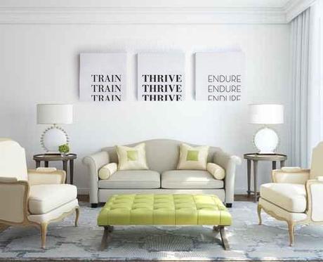 decor inspirations green and metallic combinations @Simone Design Blog