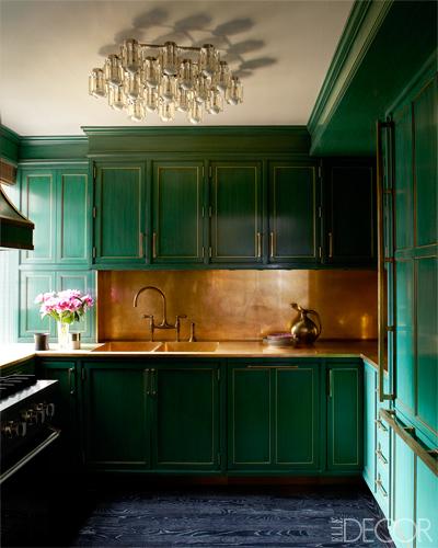 decor inspirations green and metallic combinations @Simone Design Blog