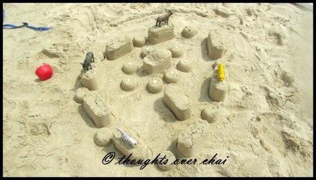 Sand castle that we made.