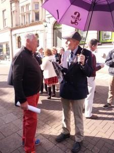 The UKIP delegation were in the Town and Vince took this opportunity to debate with them the merits of renewables