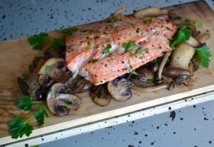 Maple Glazed Salmon with Wild Mushrooms_2