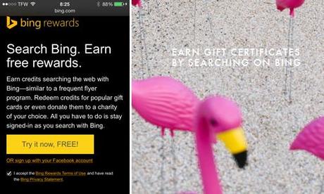 Bing rewards program