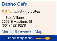 Basho Cafe on Urbanspoon
