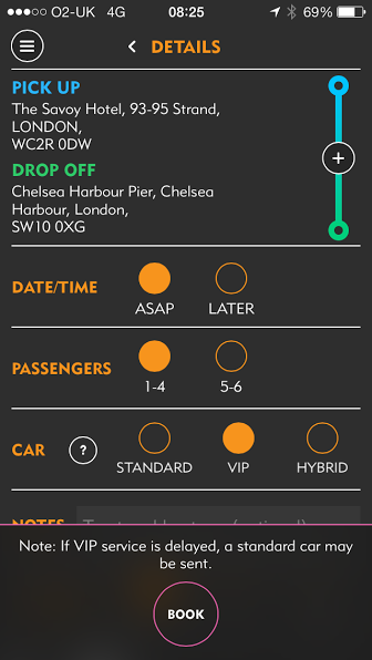 Addison Lee Iphone App makes getting around London Easy