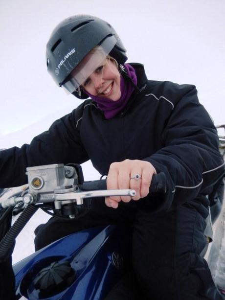 engagement ring snowmobiling iceland