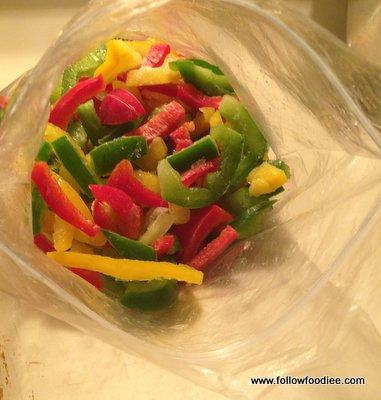 HOW TO FREEZE BELL PEPPERS ( CAPSICUM )