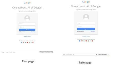 google-fake-page