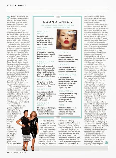 Kylie Minogue for Stylist Magazine UK, March 2014