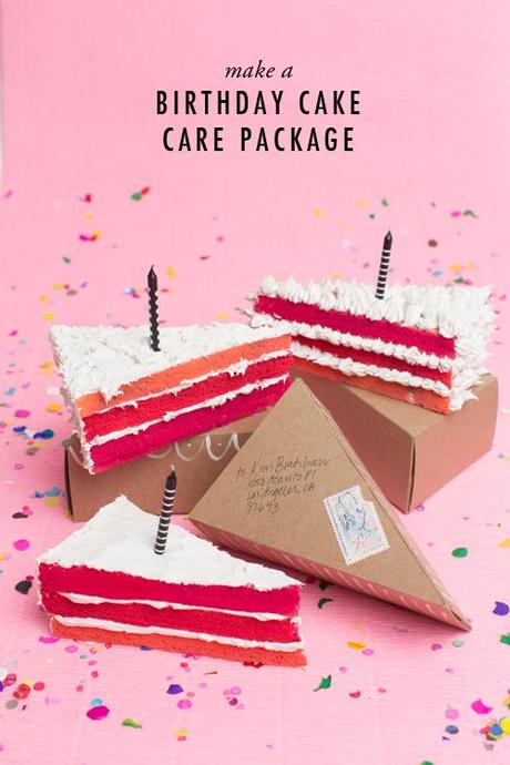 Ombre birthday cake care package