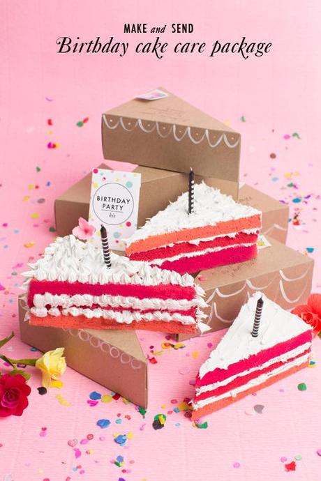 Ombre birthday cake care package