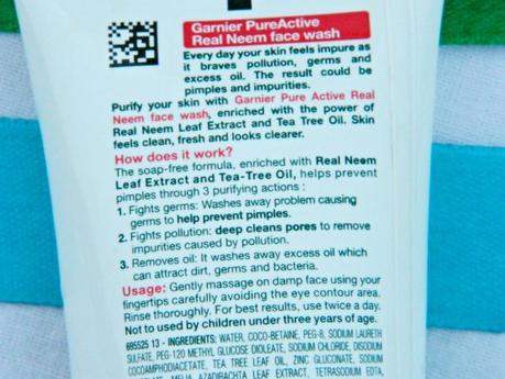 Garnier Pure Active Real Neem Face Wash Review