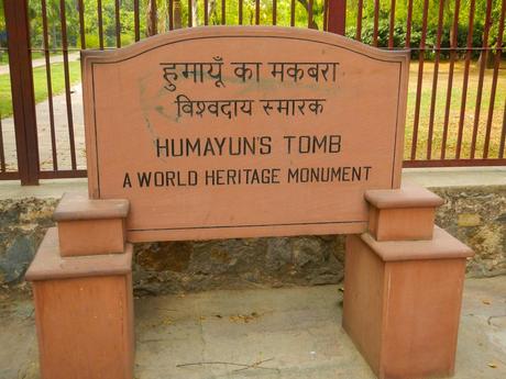 Entrance Sign for Humayun's Tomb