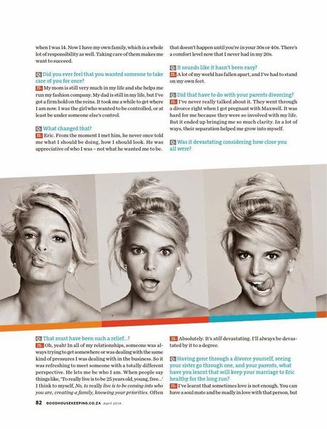 Jessica Simpson For Good Housekeeping Magazine ,South Africa, April 2014