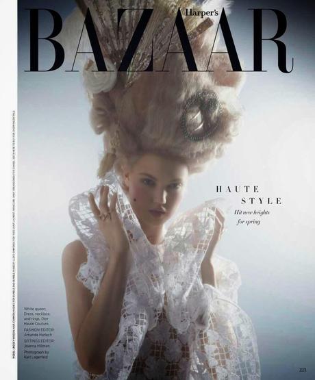 Lindsey Wixson by Karl Lagerfeld for Harper's Bazaar Magazine,
US, April 2014