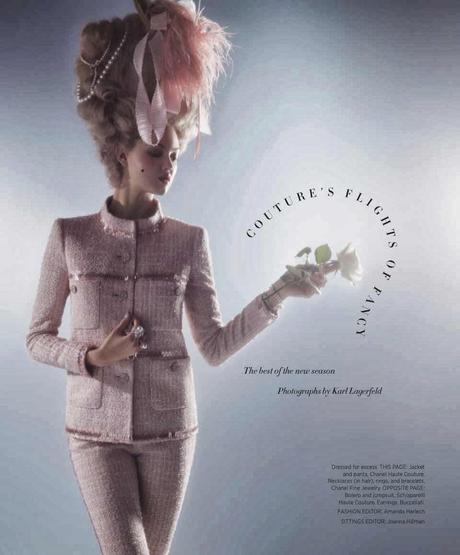 Lindsey Wixson by Karl Lagerfeld for Harper's Bazaar Magazine,
US, April 2014