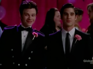Chris Colfer and Darren Ciss as Kurt and Blaine in Glee