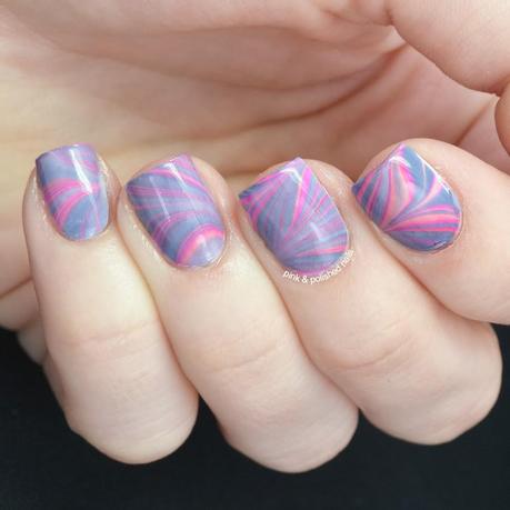 The incredible, ever-changing water marble featuring Ruby Wing polishes