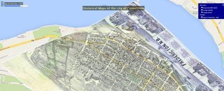 historical maps Fredericton 1