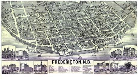 Map of Fredericton - Alexander Hubly - 1882