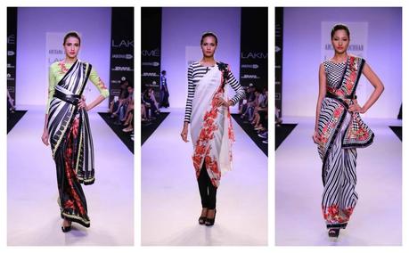 designer saree 2014 lakme fashion week