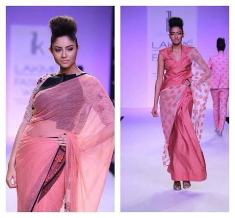 designer saree 2014 lakme fashion week\