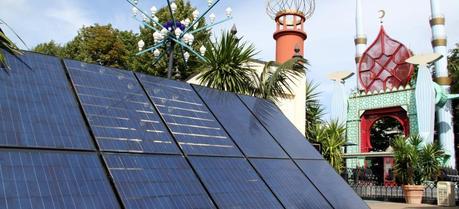 Solar panels at Tivoli Gardens in Copenhagen