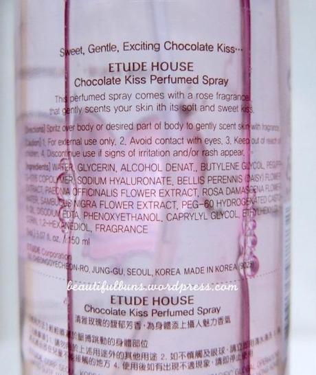 Etude house choc kiss Perfumed Spray2