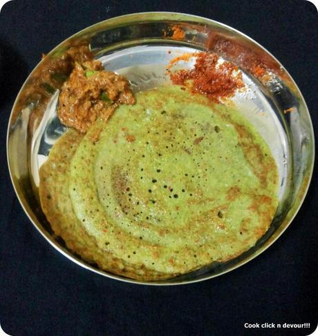 South Indian breakfast trail #5-Pesarattu and ginger chutney(allam pachadi)