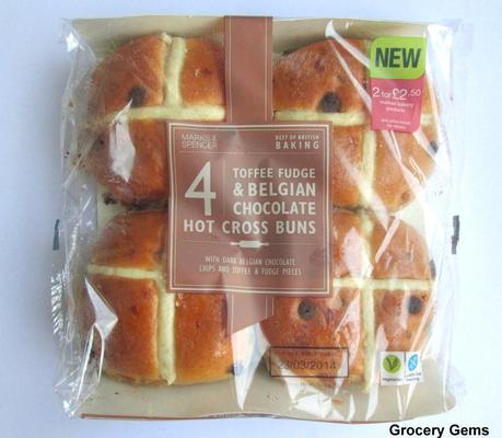 Review: M&S Toffee Fudge & Belgian Chocolate Hot Cross Buns