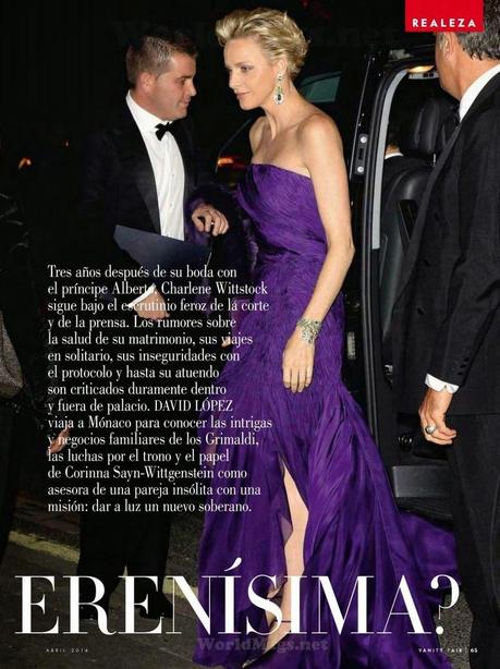 Charlene Wittstock For Vanity Fair Magazine, Spain, April 2014