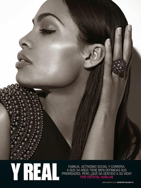Rosario Dawson For Siempre Mujer Magazine,April/May 2014